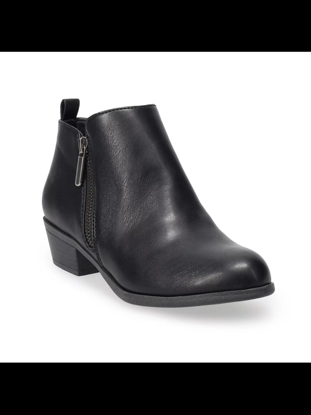 Sonoma Goods For Life Millo Black Ankle Booties Side Zip Size 9 NIB
